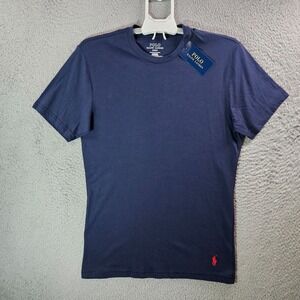 NWT Polo Ralph Lauren Tee T-Shirt Men Small Short Sleeve Navy‎ Blue Logo